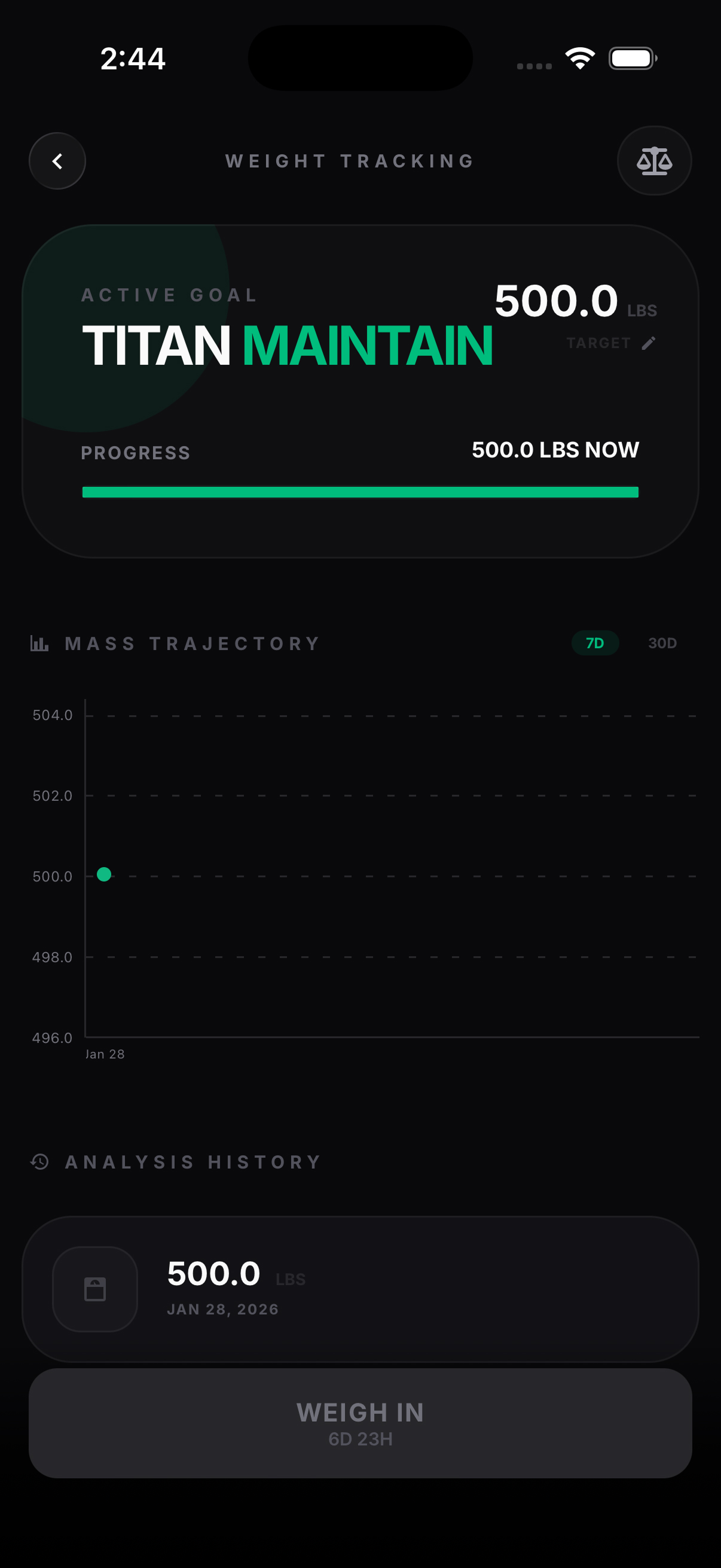 GymTok progress insights screen
